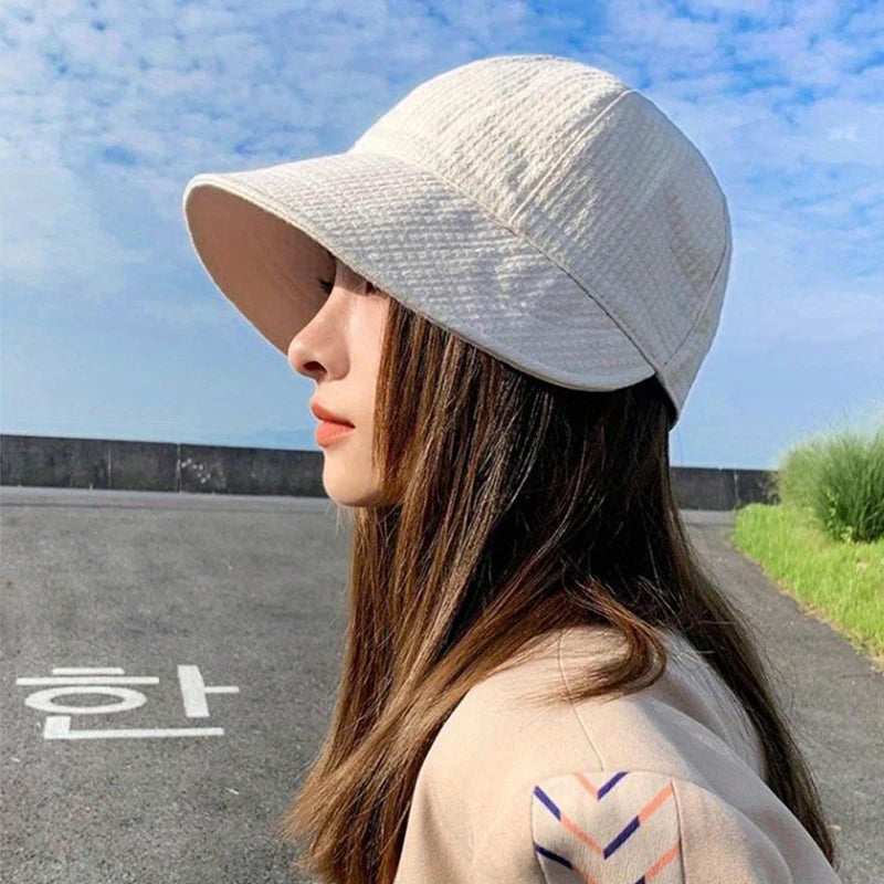 New hat for women spring and autumn sun protection fisherman hat sun hat sun protection duckbill hat adjustable hat