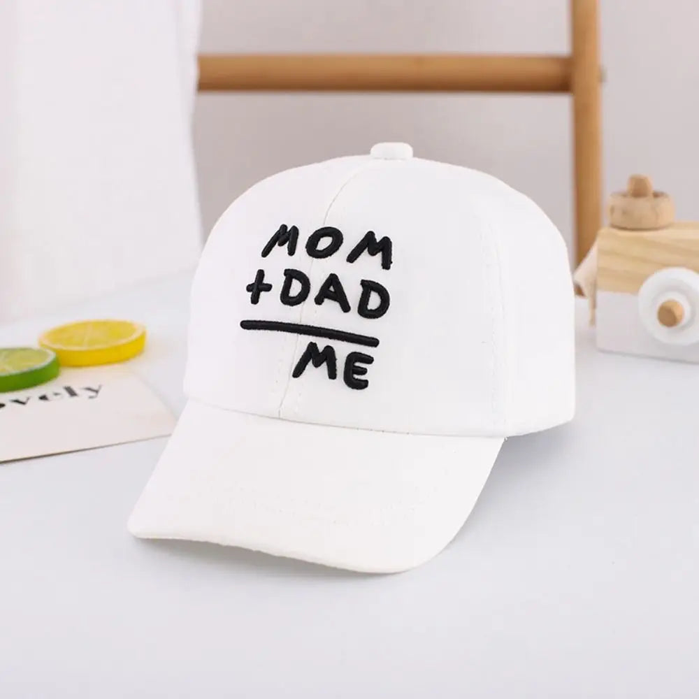 Fashion MOM+DAD=ME Embroidery Baseball Caps Cute Spring Autumn Kids Baseball Hats Adjustable Children's Cap For Boys Girls