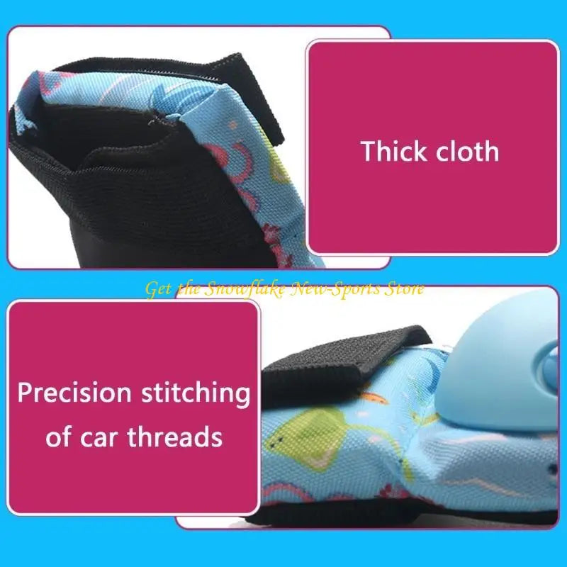 E56D 6Pcs Kids Outdoor Skating Gear Set with Skating Knee Guard Elbow Brace Hand Pad