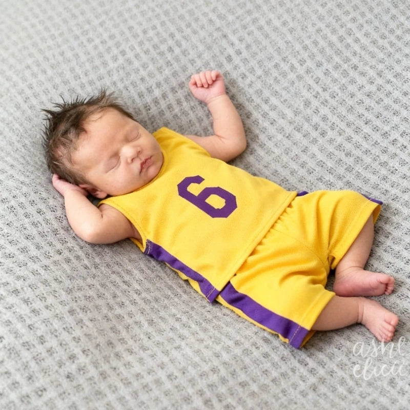 Baby Photography Costume Basketball Clothing Outfit Newborn Photography Props for 0-2 Month Boy Girl Photo Clothes 15UB