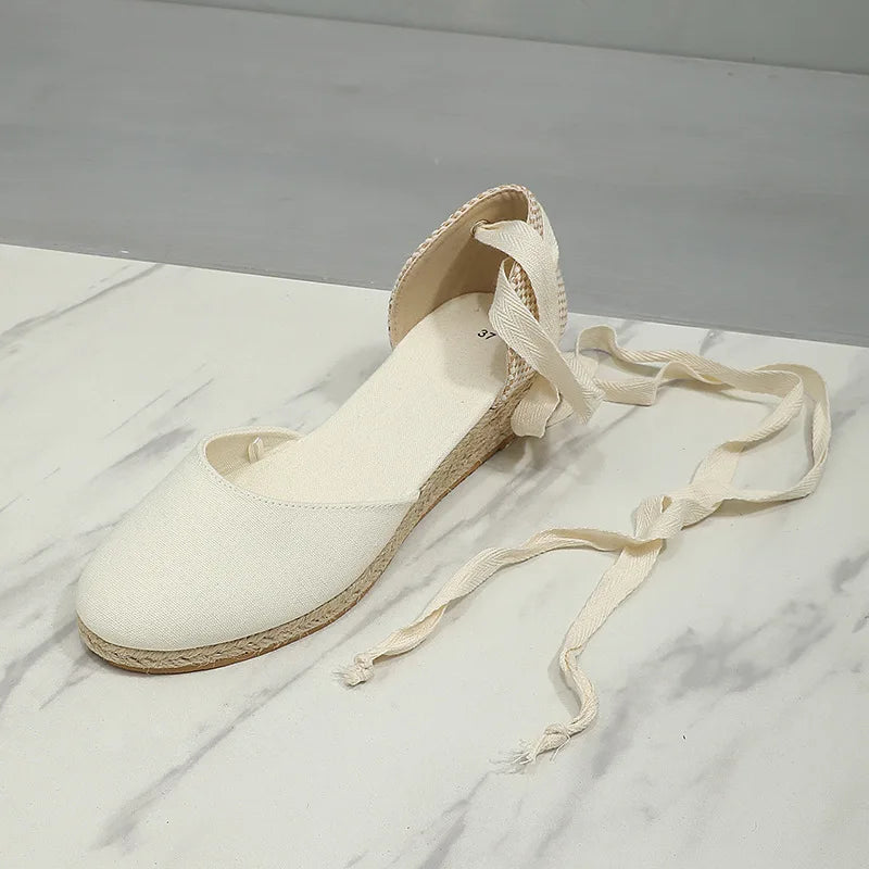 Sandals for Women 2026 Grass Woven High Heels Summer Strap High Heels Linen Soled Shoes Strap Hemp Rope Wedges Shoes for Women
