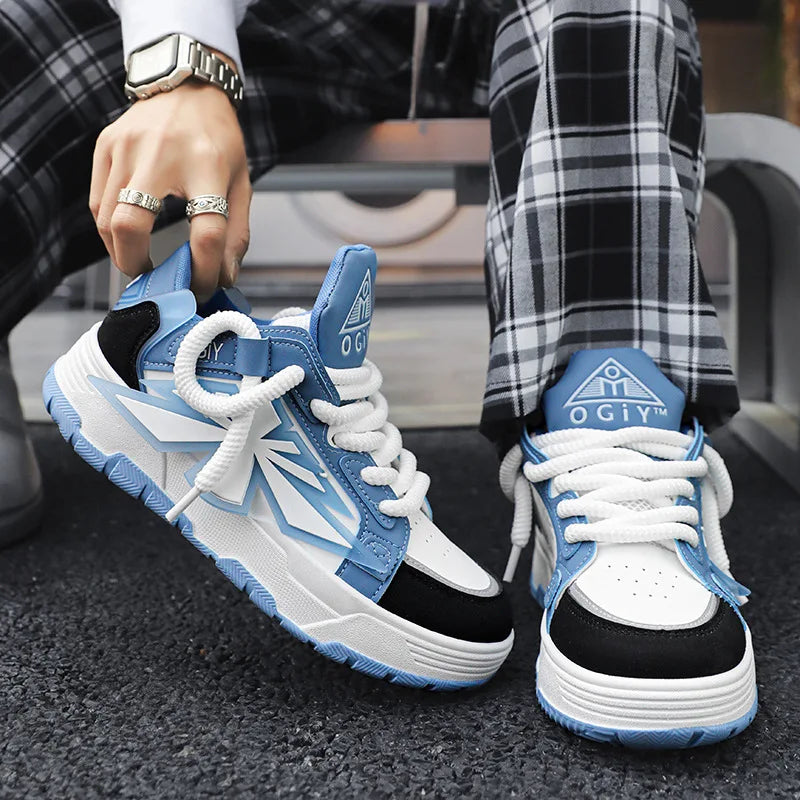 New Shoes Men Autumn Casual Platfrom Sneakers Trend Luxury Men Designer Skateboard Shoes Outdoor Lace-up Vulcanized Shoes Hombre
