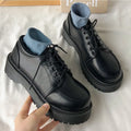 Loafers Women's Spring and Autumn Platform Lace-up High-heeled Single Shoes New Uniform Small Leather Shoes Women Pumps