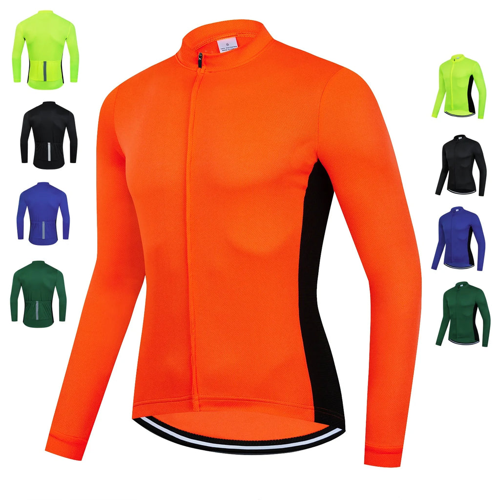 Men's and Women's Cycling Sportswear, Long-Sleeved, Form-Fitting Cycling Sportswear, Road Cycling Sportswear, Professional Team