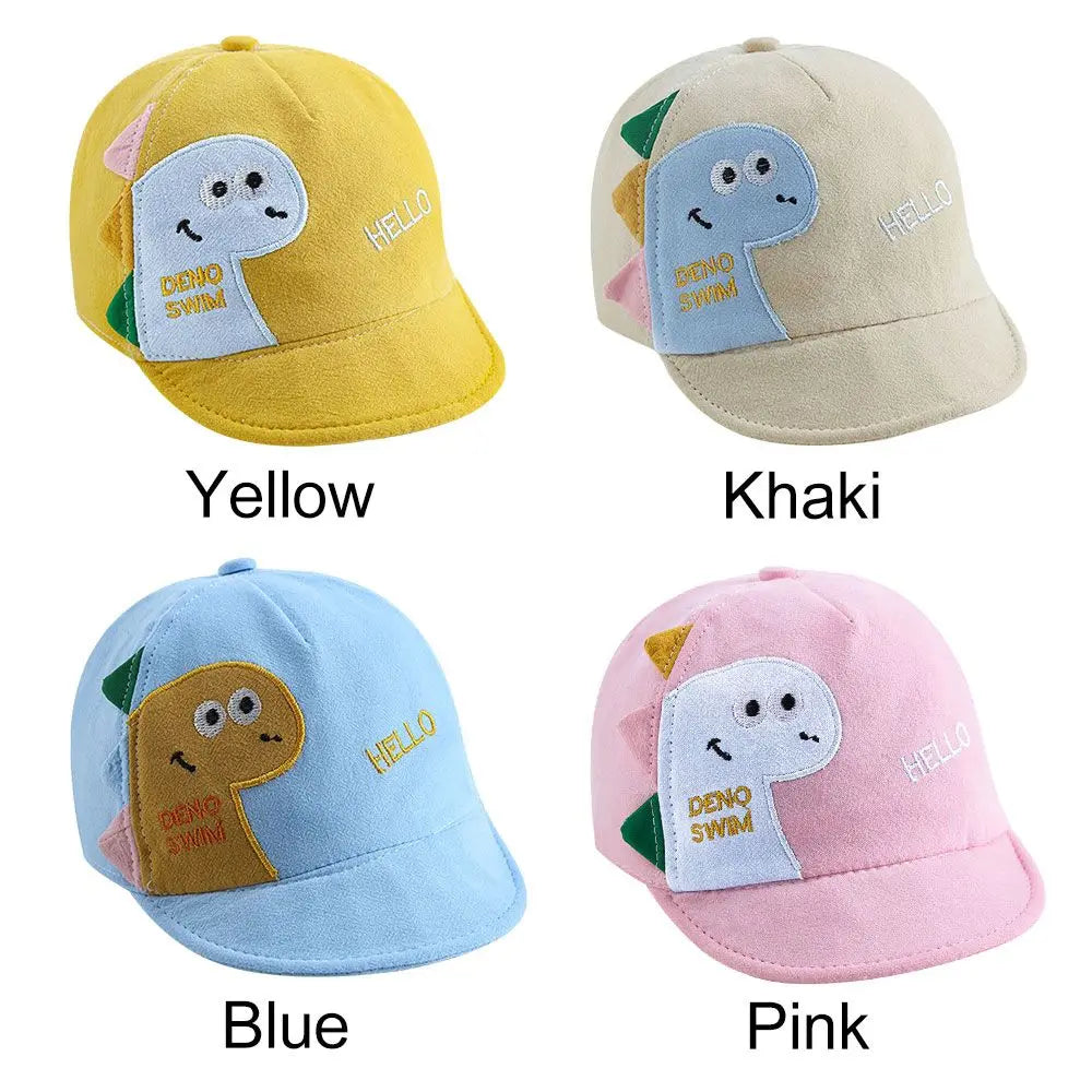 Kids Boys Girls Sun Hat Mesh Cartoon Dinosaur Baby Baseball Cap Outdoor Toddlder Children Adjustable Cap Gift
