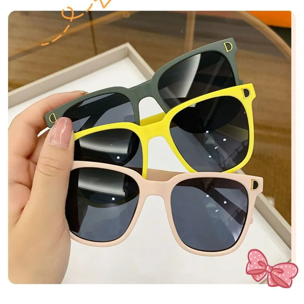 Children sunglasses 2024 fashion square kids Sunglasses boy girl Square goggles Baby travel glasses 6 colors optional UV400