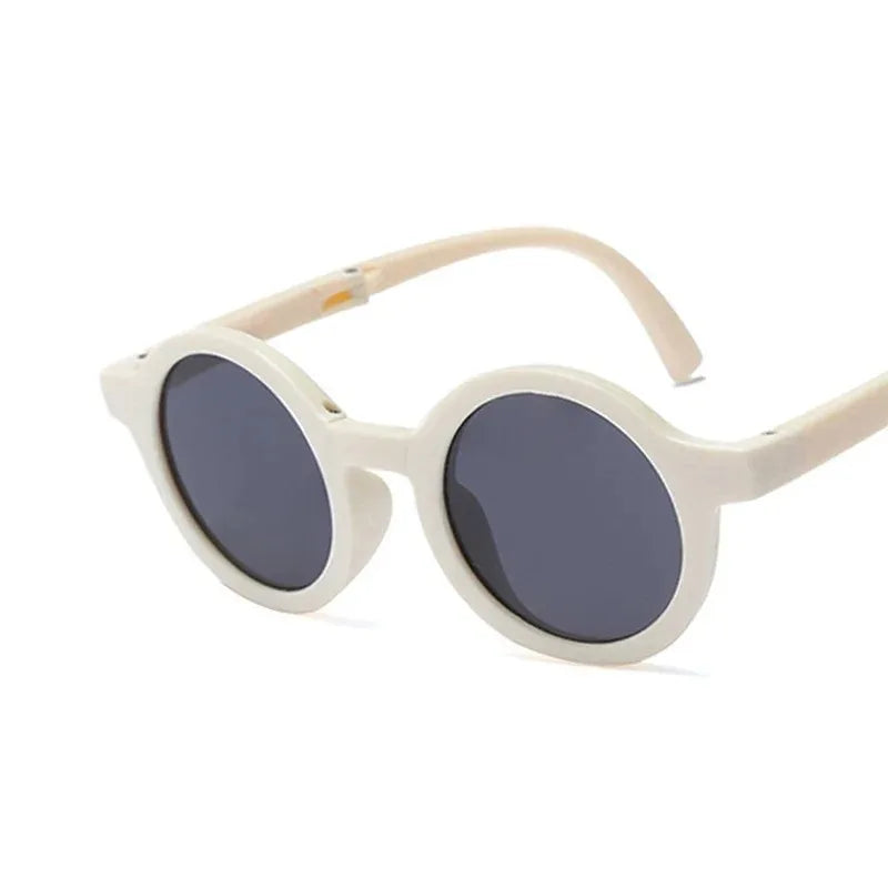 Foldable Kids Sunglasses Girls Boy Children Sun Glasses Round Street Beat Eyeglasses Cute Baby Eyewears UV400 Oculos De Sol