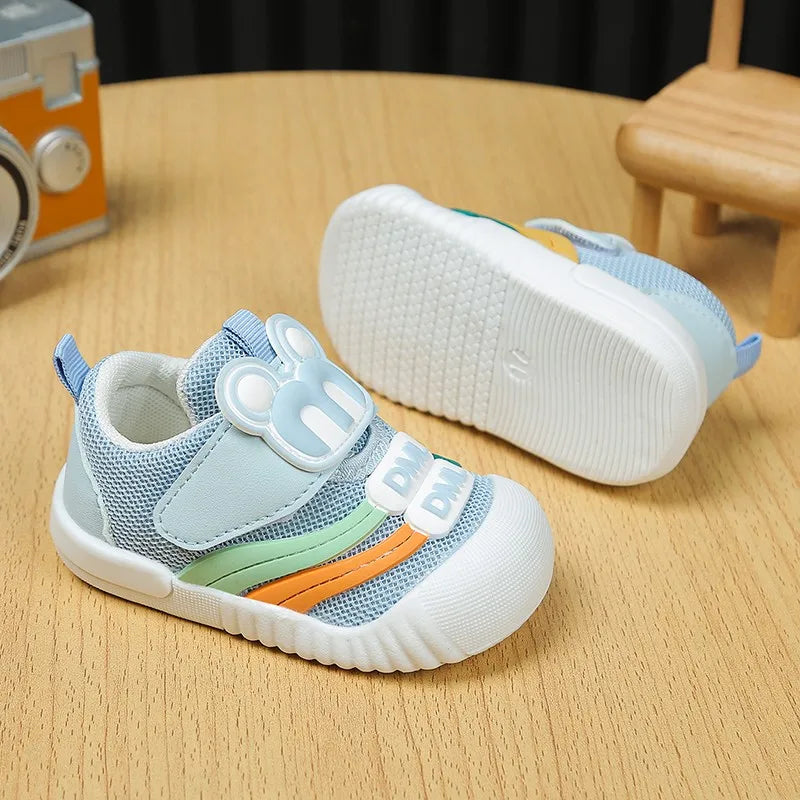 Baby Kids Walking Shoes Toes Capped Soft Sole Kids Toddler Shoes Non-slip 2025 New Fashion Boys Girls Sports Shoes Comfortable