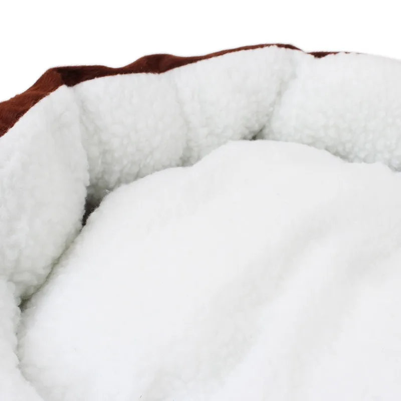 Plush Sherpa Dog Bed Soft Pet Bed for Small Large Dogs Cozy Bear Design Pet Bedding Supplies