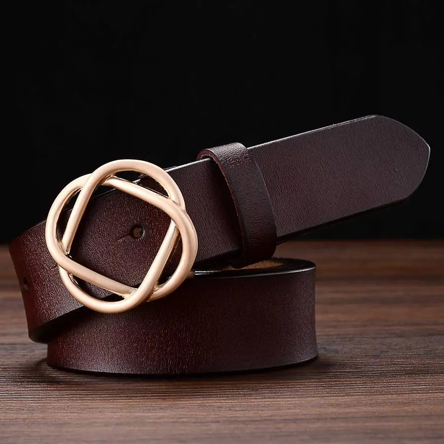 Female Belt New Classic Leather Belts for Women Brand Women Waistband Ceinture Femmes Women Belts  3.3cm Length:95-120cm