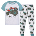 Kids Pajamas Set for Boys Multiple Styles Dinosaur T-Rex & Monster Truck Print Cotton Loungewear