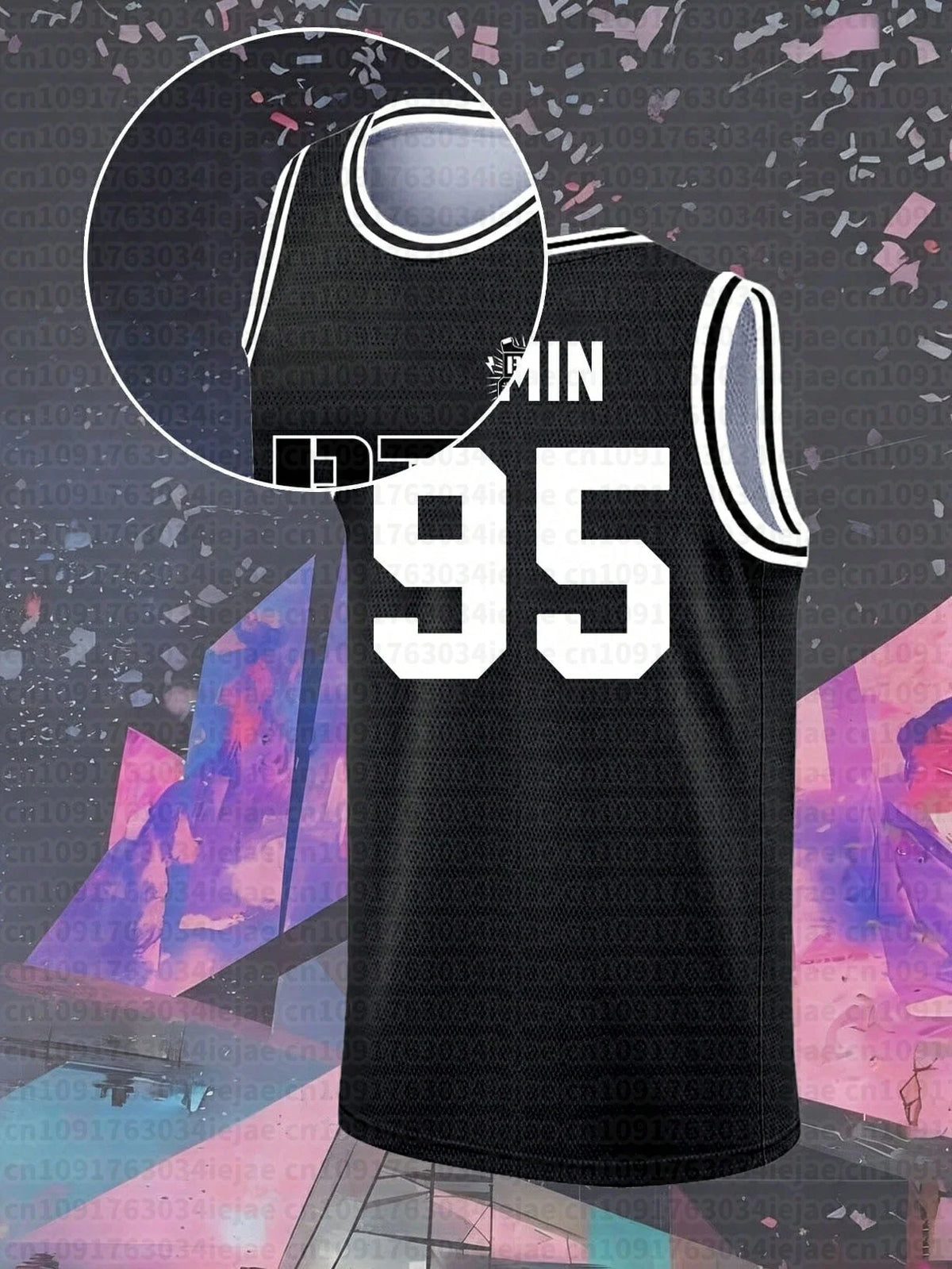 Men Kid Jersey Black Mesh Sleeveless Basketball Style Tank Fan Merch Casual Sport Streetwear Outfit