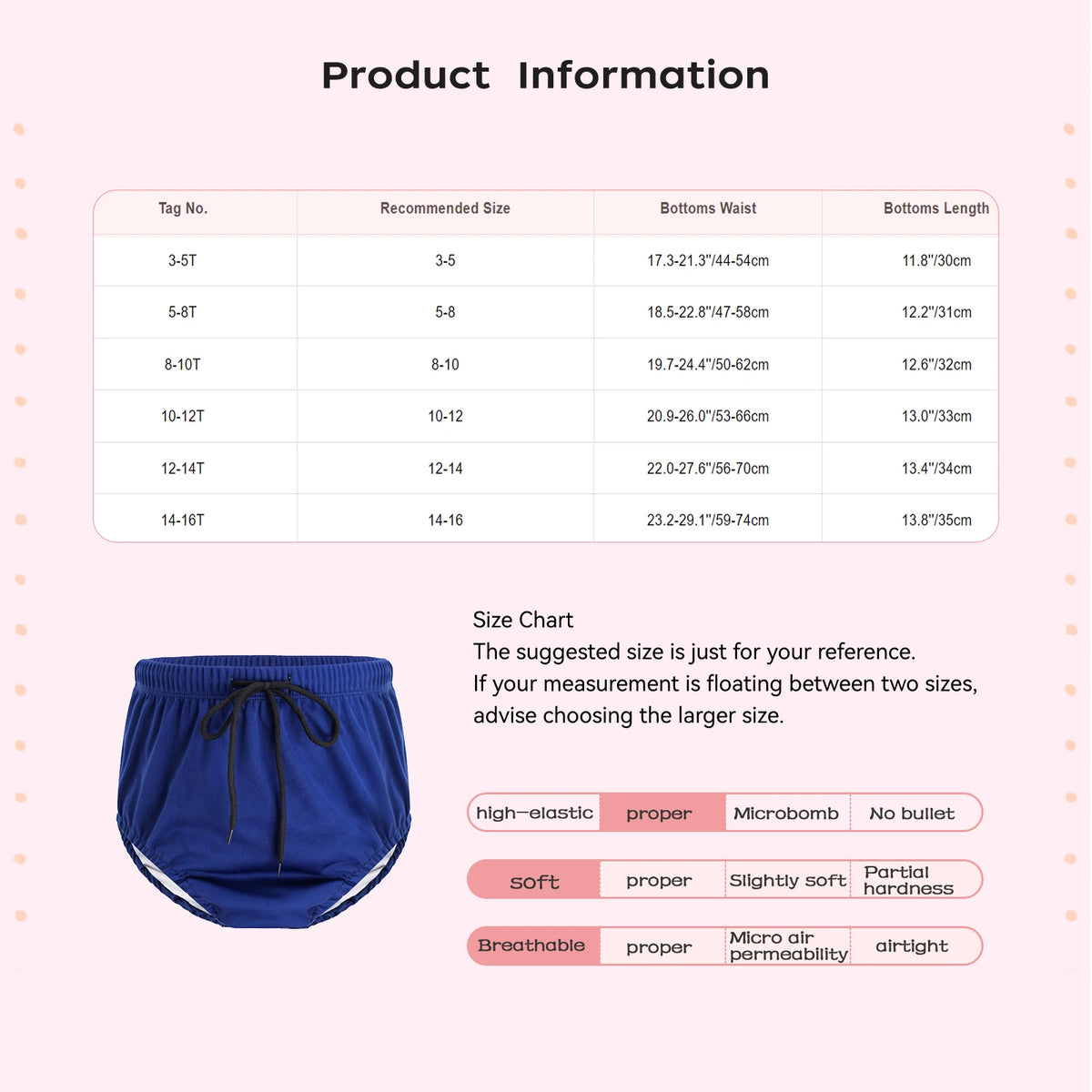 Kids Swim Diaper Cover Boys Girls Incontinence Swimwear Washable Reusable Drawstring Pool Briefs Panties Special Needs Clothing