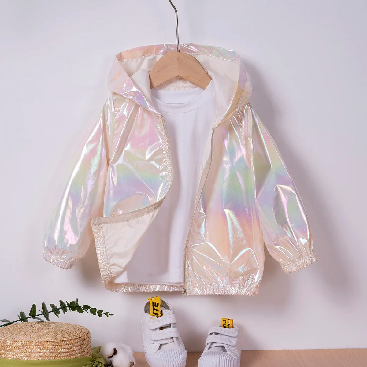 New 2024 Children's Summer Thin Jackets for Boys and Girls Leisure Colorful Hooded Children's Clothing Jackets Creative Clothing