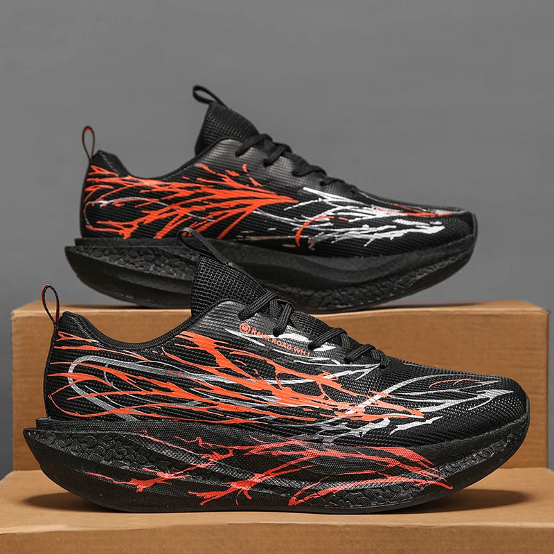 Unisex Running Shoes Women Carbon Board Speciality Marathon Shoes Men Sports Breathable Lightweight Technology Running Sneakers