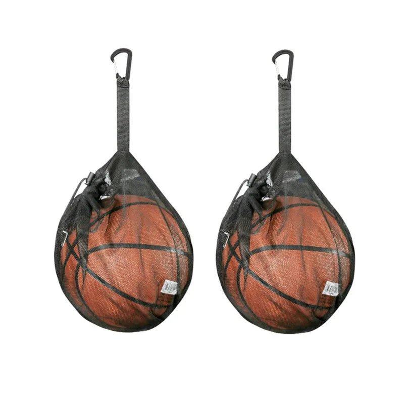Portable Drawstring Basketball Backpack Mesh Bag Football Soccer Volleyball Ball Storage Bags Outdoor Sports Cycling Equipment