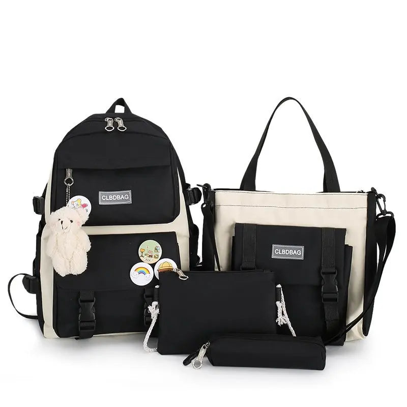 4 Pcs Sets Children's School Backpack Kawaii Women's Backpack Bookbag School Bags for Teens Girls mochilas para niñas 가방 рюкзак