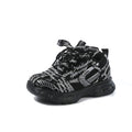 Children Running Shoes Thick Soft Sole Kids Sneakers Breathable 2025 Autumn New Boys Girls Basketball Shoes Toes Capped Non-slip
