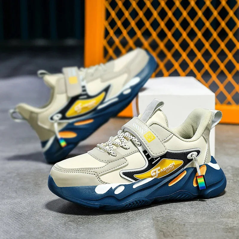 Children Basketball Shoes Trendy Comfortable Outdoor Training Anti Slip Wear-resistant Fashion Running Shoes for Kids Size 28-39