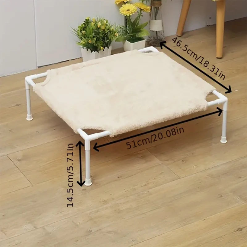 Cat bed dog kennel spring summer autumn winter removable washable plush cloth cover metal cat bed teddy small dog pet bed