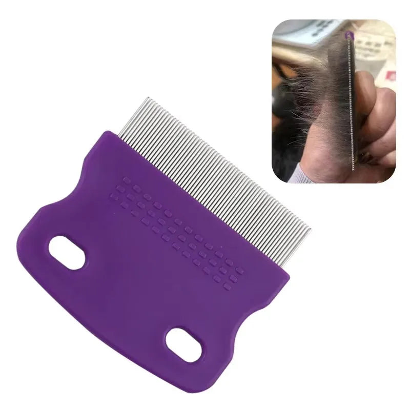 1pc Pet Grooming Fine Tooth Comb Detangling Brush Flea Lice Remover Pet Cleaning Tool