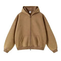 DAVIDSHAO Hoodies Oversized Unisex Acid Wash Hoodie EU US Size 350g Heavyweight Fleece Vintage Sweatshirt Men Women Streetwear