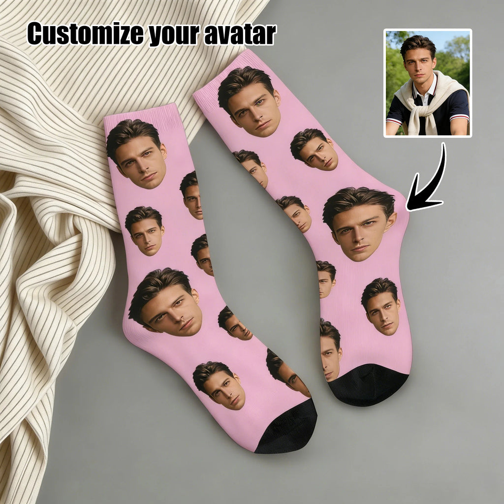 Custom Avatar Socks for Men and Women Custom Photo Socks Personalized Picture Socks Photo Socks Personalized Gifts