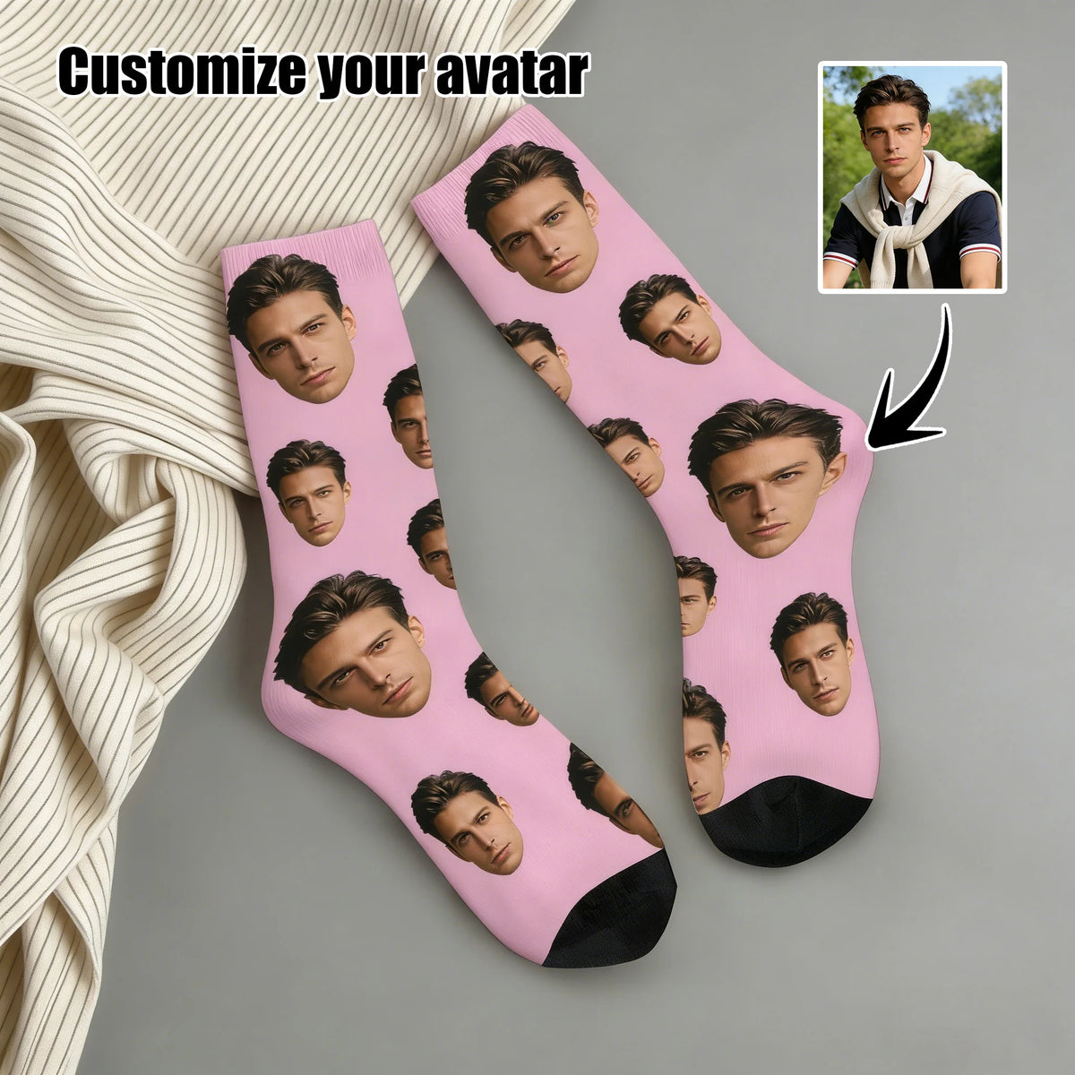 Custom Avatar Socks for Men and Women Custom Photo Socks Personalized Picture Socks Photo Socks Personalized Gifts