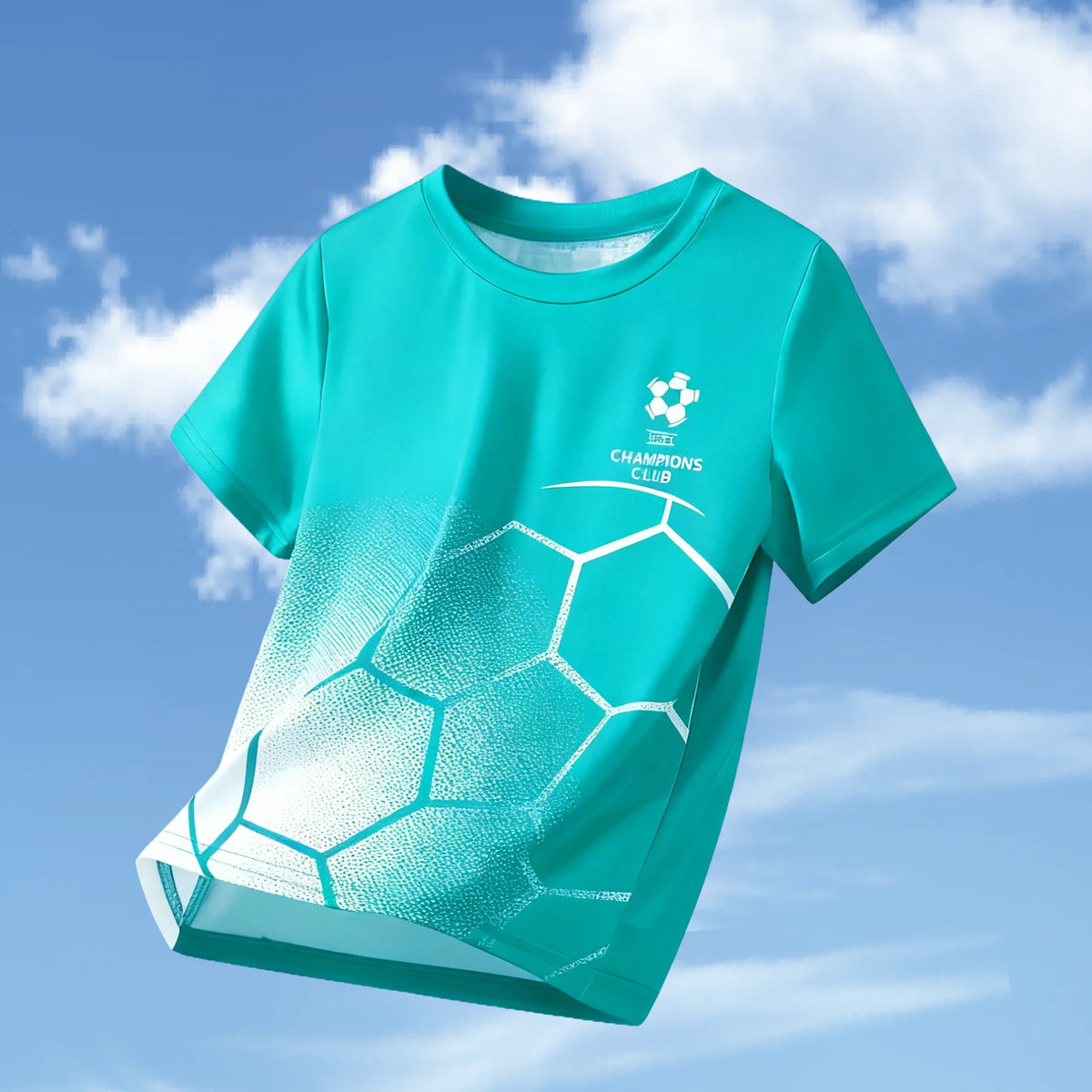 Kids Clothes Football Jersey Short Sleeve T-Shirt Boys Girls Clothes 2-14y Outdoor Quick Drying Soccer Shirt Casual Children Top
