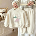Kids Cartoon Hoodies+Pants Two Piece Set Spring Autumn Clothing Round Neck Tops Dinosaur Print Sweatshirts Loose Sweatpants