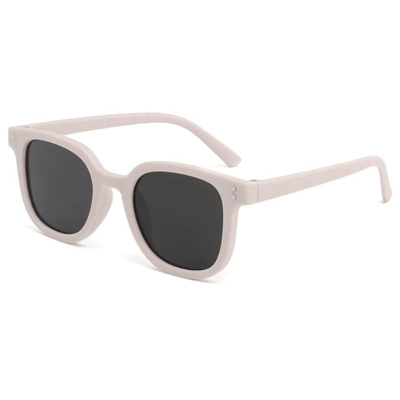 Children'S Colored Sunglasses  Foldable Round Frame Sun Glasses Boys Girls Uv400 Ultraviolet Eyepiece For Ages 2-8 Years Kids