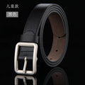 Children's Leather Pin Buckle Belt Fashion Simple Casual Versatile Jeans Boys Girls Students Black Belts Clothing Accessories