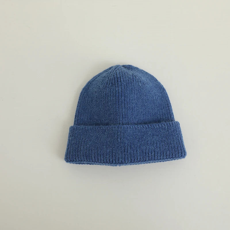 Candy Color Kids Hat For Girls Boys Autumn Winter Baby Beanie Kids Cap Elastic Warm Knitted Children Hats Solid Color Baby Hat