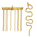 Cleopatra Wig Woman Egypt Queen Black Hair Gold Beads Cleopatra Accessorie Headpie Dance Halloween Party Role Play Cosplay Wigs