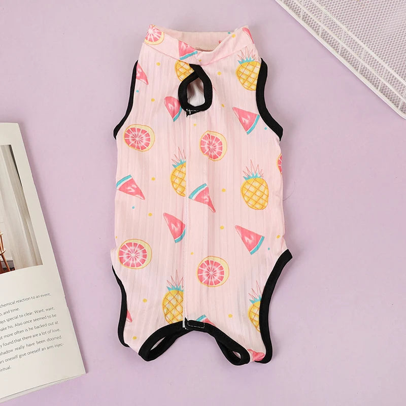 Cat Dog Anti-Licking Vest Pet Care Clothing Kitten Weaning Sterilization Suit High Elastic Surgery After Recovery Care Clothing