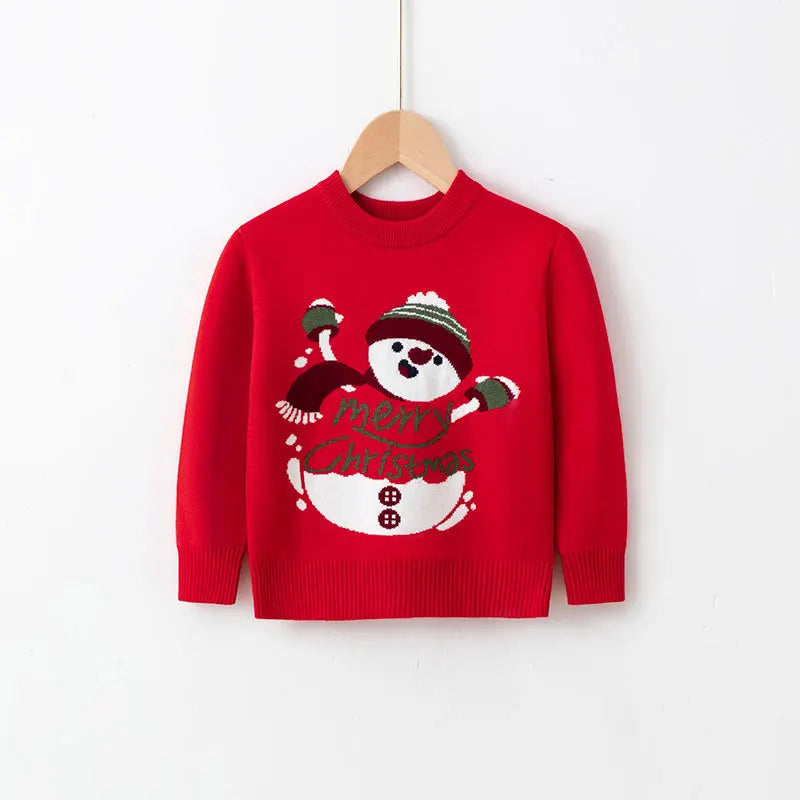 Girls Sweater 2022 Winter Autumn Children Clothing Baby Girl Knitwear Pullover Knitted Sweater Kids Cartoon Print Warm Sweaters