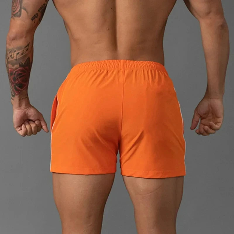 Men's Sportswear Breathable Quick Drying Bodybuilding Shorts Men's Gym Training Male Athletes Beach Shorts