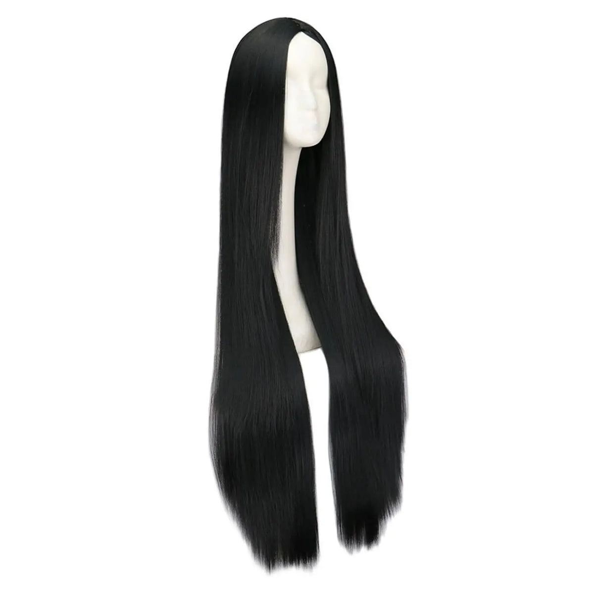 40Inch /100cm Long Black Wigs for Women Middle Part Synthetic Natural Heat Resistant Long Hair Wigs Cosplay Party Daily Use