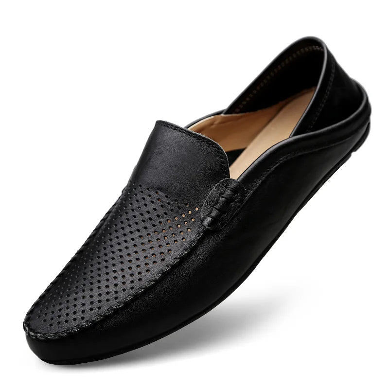 loafers shoes for  Men Casual Shoes Italian Brand Leather Loafer Slip on Men's Flats Male Driving Shoes Sneaker High-quality 、