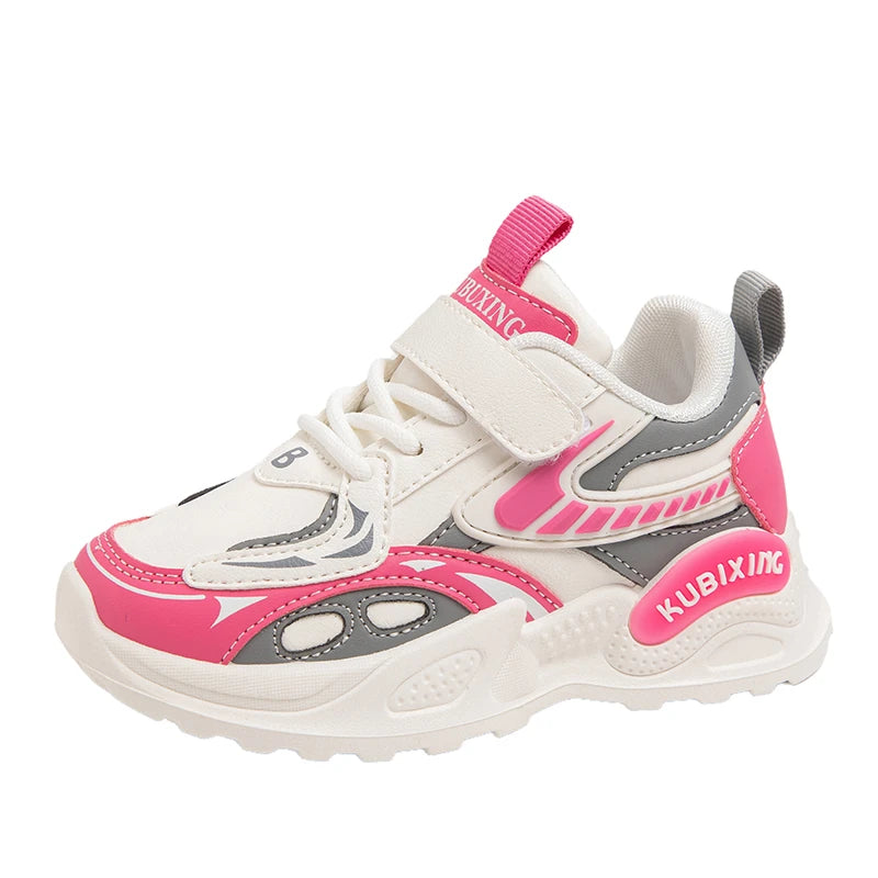 Kids Sneakers Children Casual Shoes 2026 New Trendy PU Leather Sports Shoes for Boy Girls Comfortable Running Shoes Gym Trainers