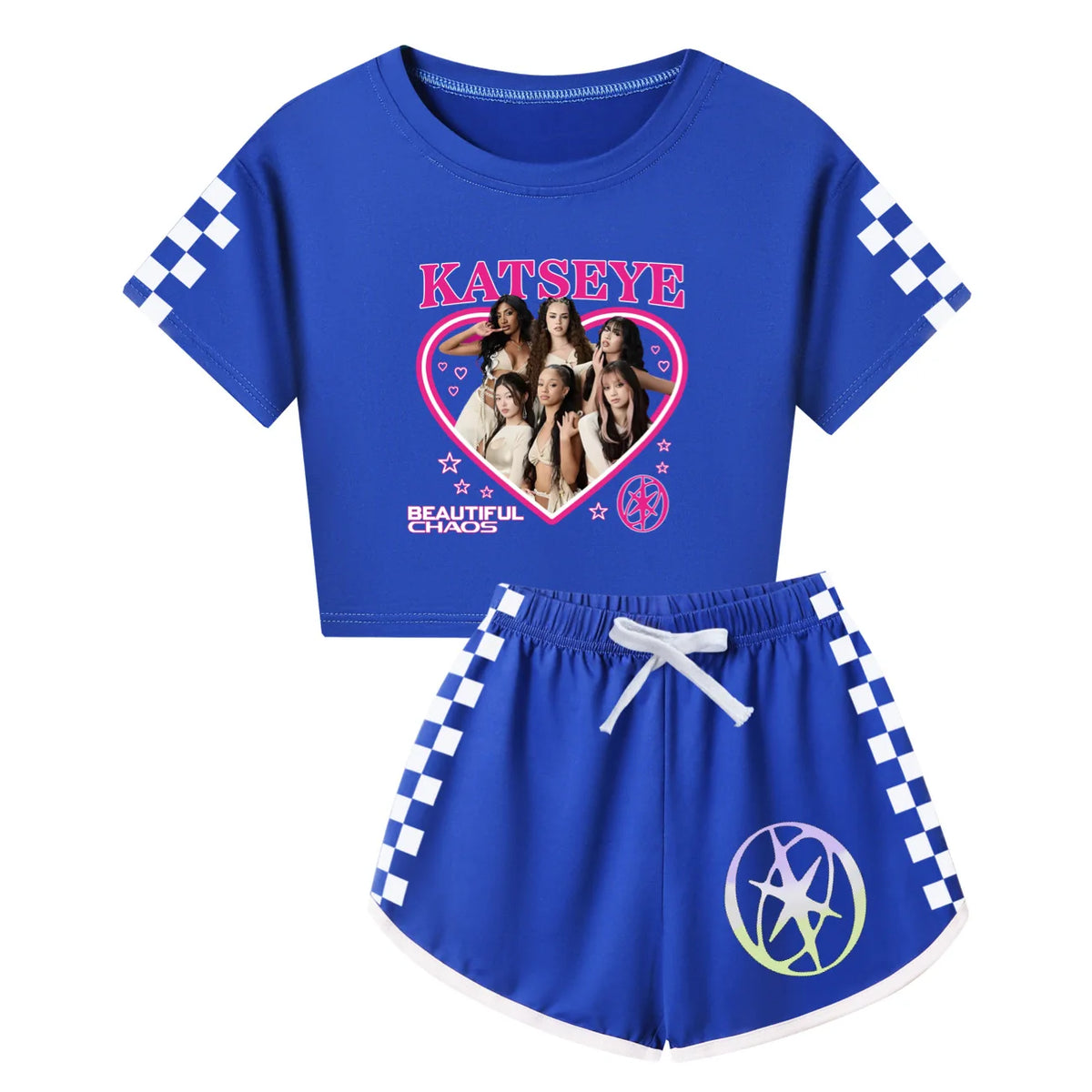 Summer Fall Girls Boys Pajama Sets KPop Girls Group KATSEYE Pyjamas Children Cotton Sleepwear Baby Underwear Set Kids Clothes