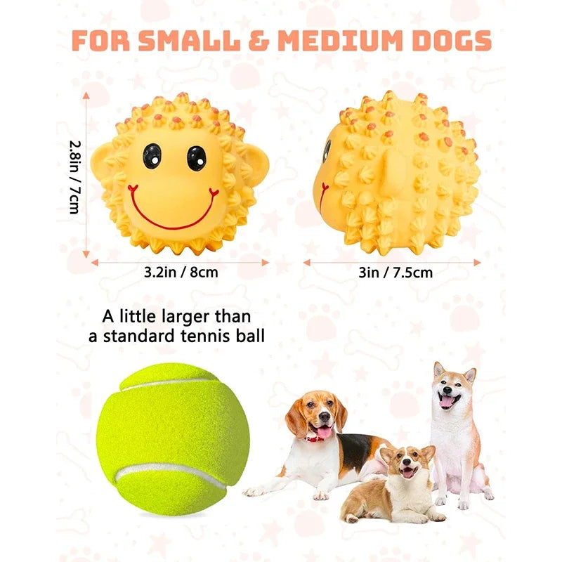 Dog Toys Puppy Teeth Grinding Teeth Cleaning Interactive Latex Rubber Safe Odourless TPR Washable Puzzle Sound Toys Pet Supplies