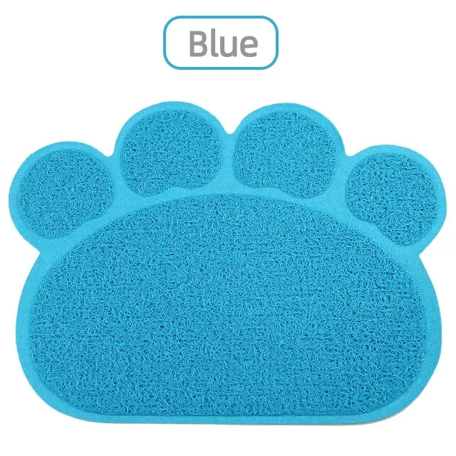 Pet Dog Cat Feeding Mat Dog Paw Shape Pet Bed Mat Dish Bowl Food Water Feed Wipe Easy Cleaning Pad Dog Accessories