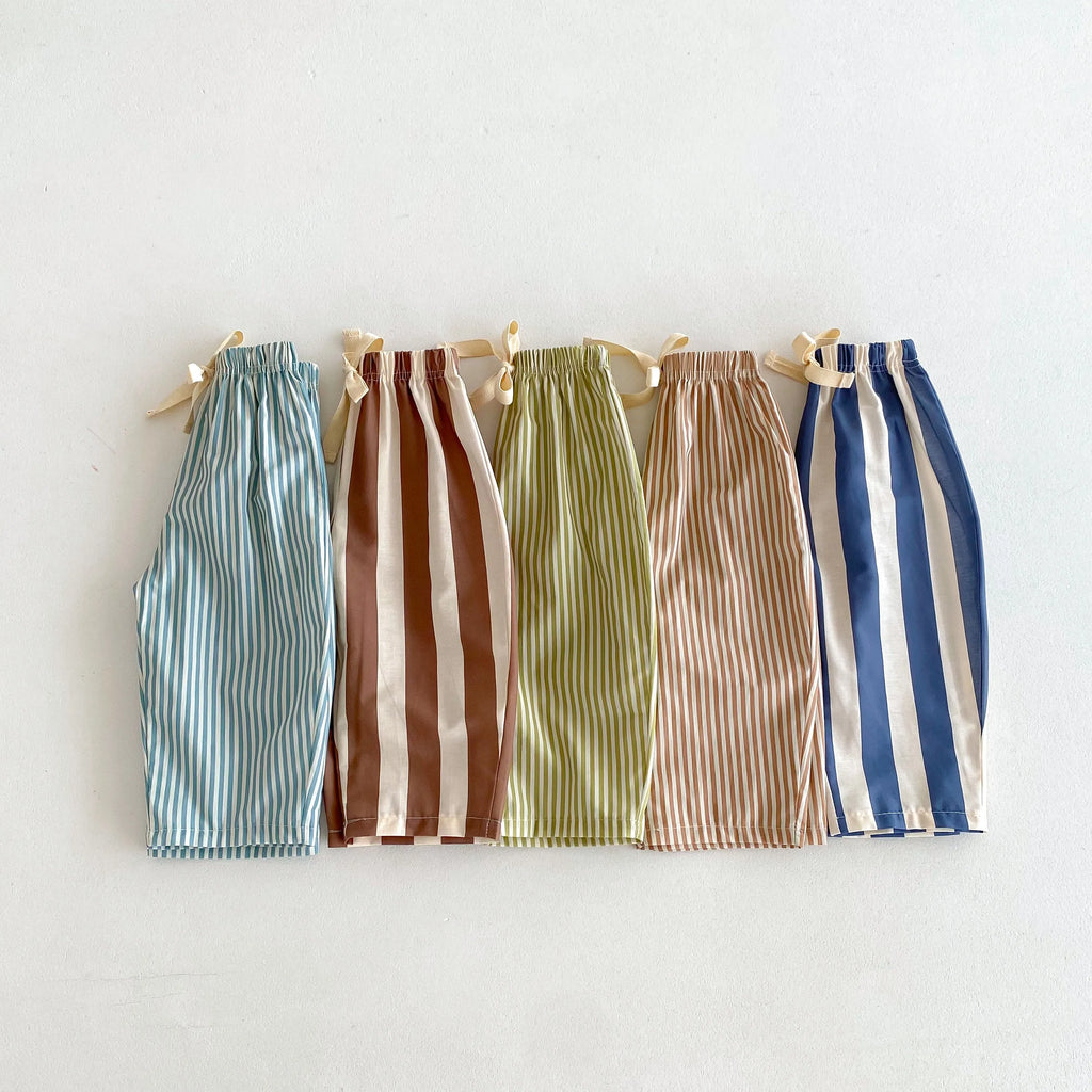 Fashion Striped Trousers For Children's Clothes Summer Thin Loose Casual Kids Harem Pants Toddler Costume Boys Girls Long Pant