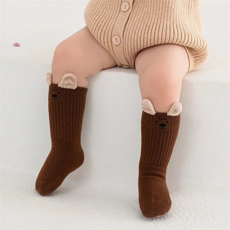 Cute Kids Socks For Girls Boys Soft Cotton Baby Toddler Boy Girl Sock Cartoon Children's Short Socks Autumn Winter 0-8Years New