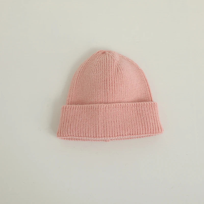 Candy Color Kids Hat For Girls Boys Autumn Winter Baby Beanie Kids Cap Elastic Warm Knitted Children Hats Solid Color Baby Hat