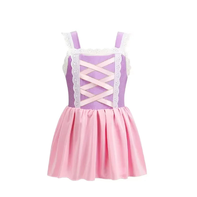 2026 Girls Two Piece Swimsuit Anna Elsa Swimwear Princess Bodysuit Swimwear for Girls Childrens Bikini Beachwear Clothes