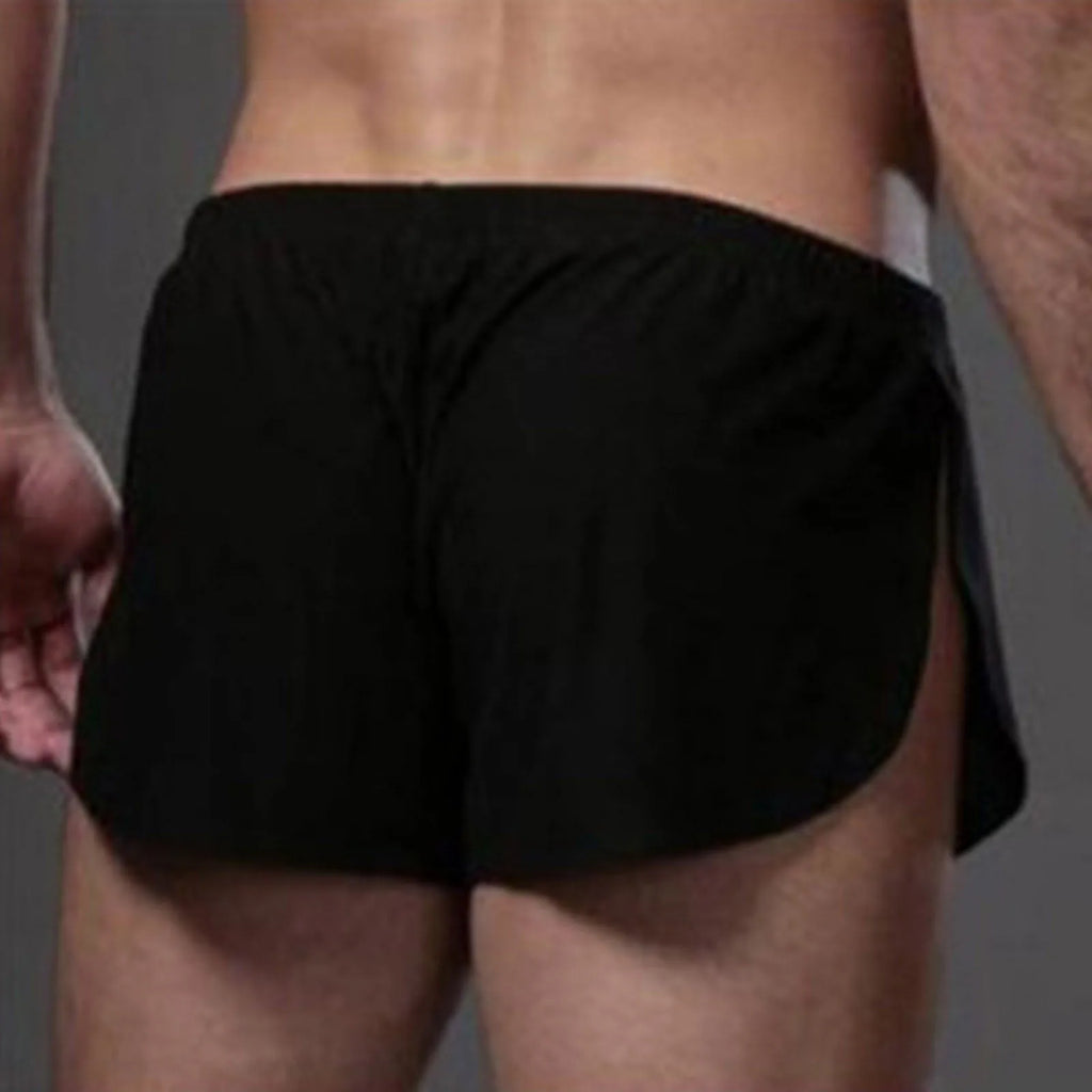 Sexy Men Running Shorts Low Waist Sportswear Men's Fitness Sexy Gym Underwear Short Pants Sweatpants Breathable Jogging Bottoms