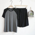 Modal Summer Pajamas For Men Thin Section Loose Short Sleeve Shorts Can Be Worn Outside Sports Home Service Suit Men Sleepwear