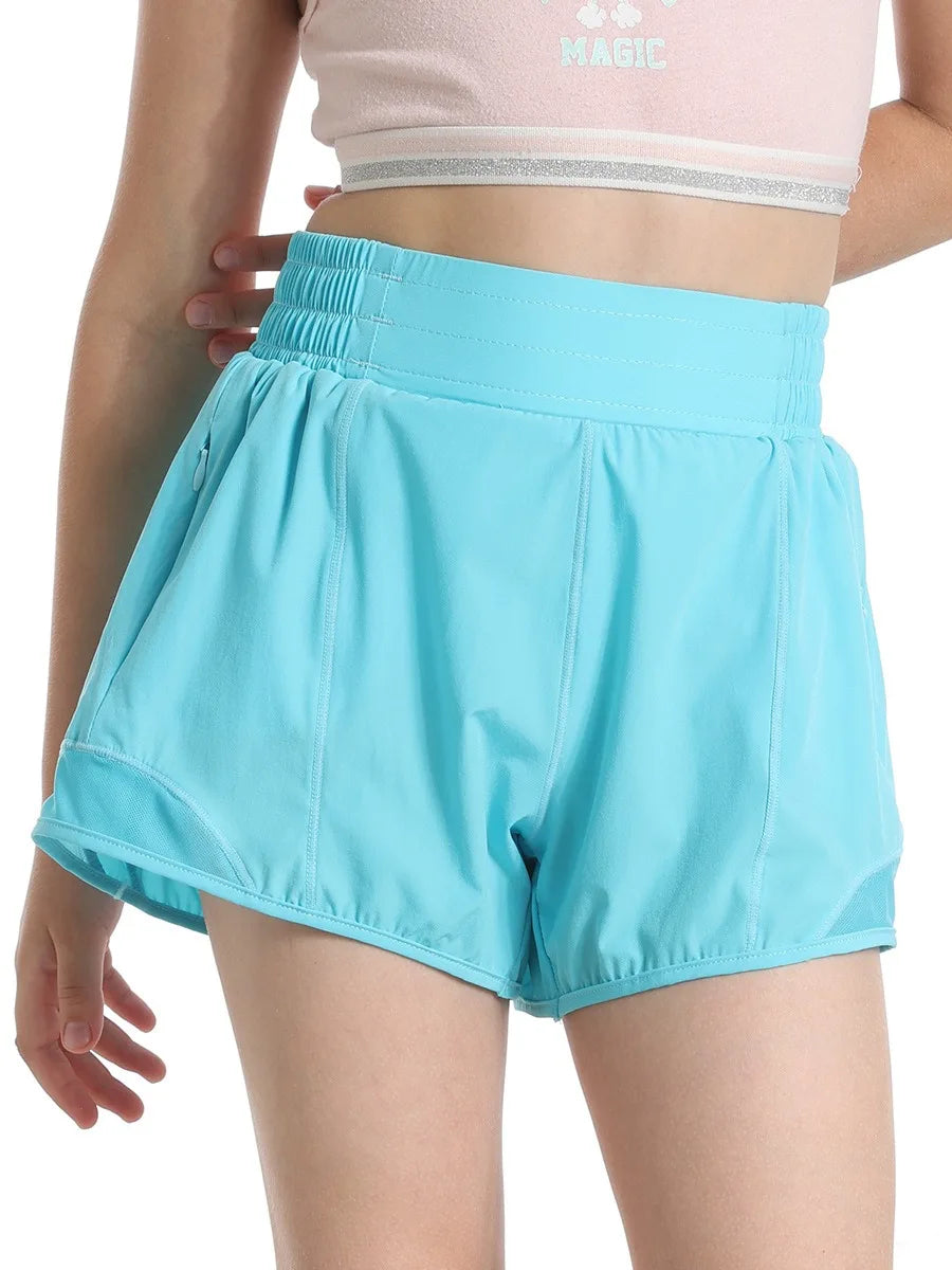 Children Shorts Light Weight Sports Shorts For Girls Breath Candy Color Baby Short Pants Kids Teen Girl Running Clothes Summer